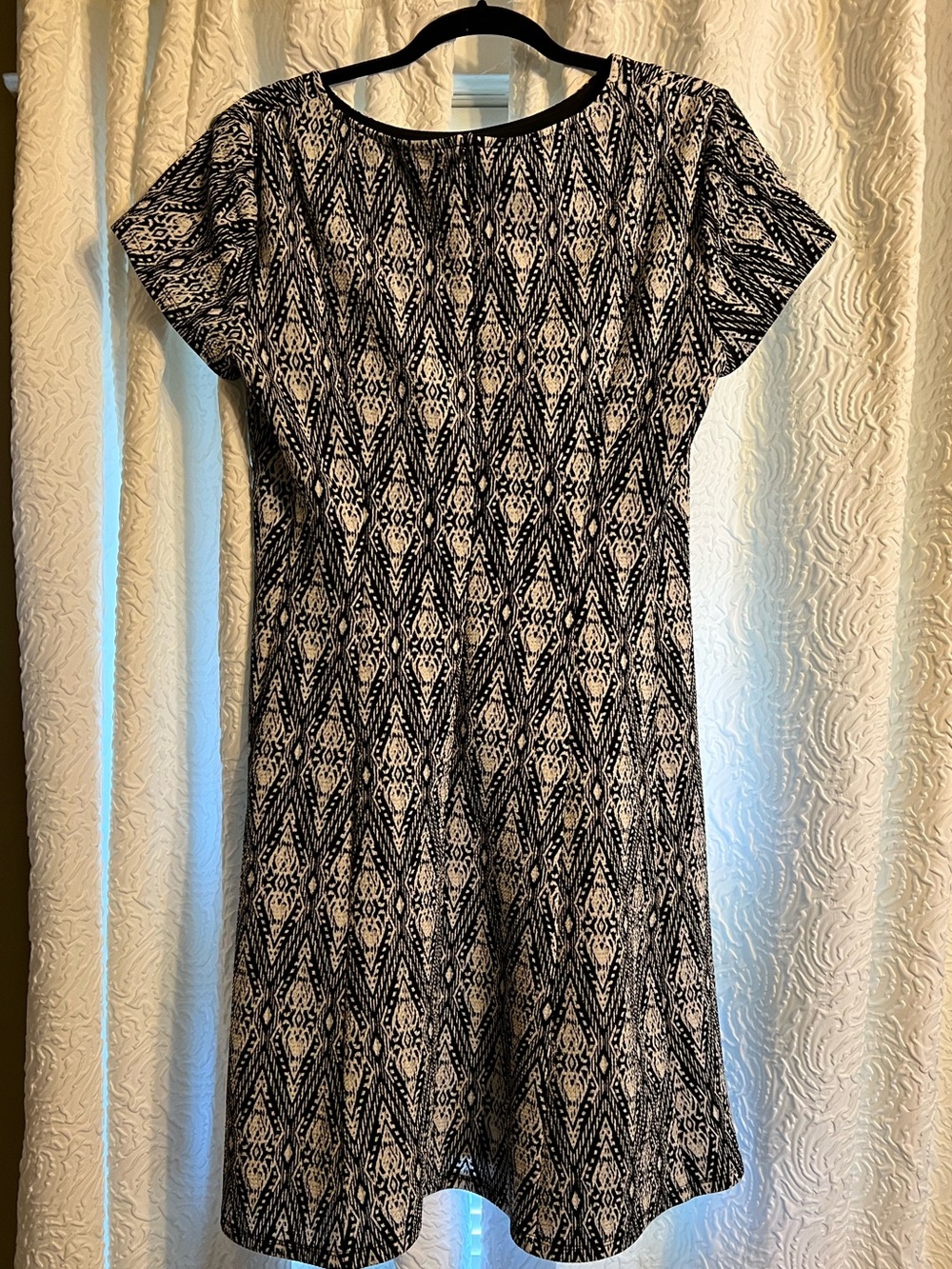 AGB Black and White Geometric Mini Dress